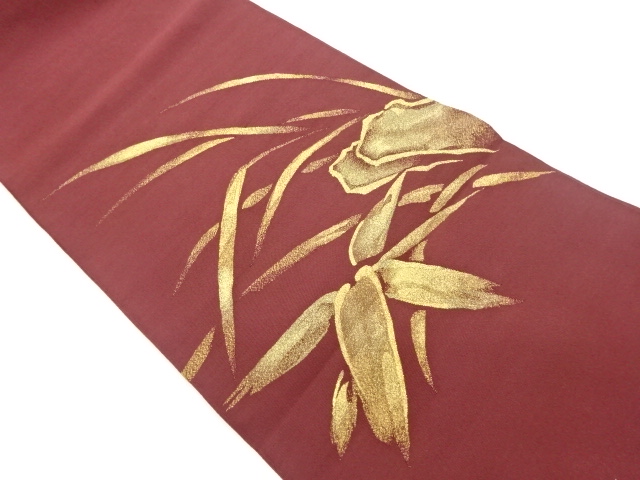 綴れ草木模様織出し名古屋帯